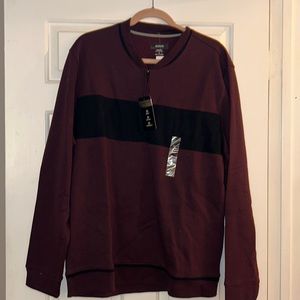 Alfaro maroon quarter zip